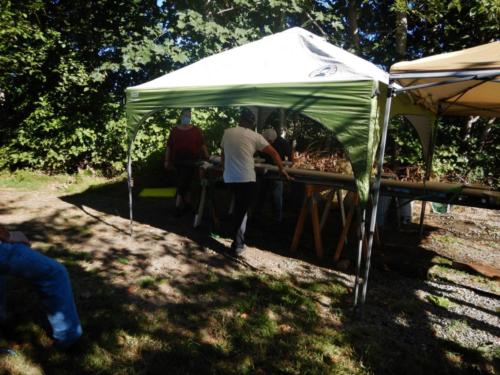 Clipping tent and keeping our spacing2020