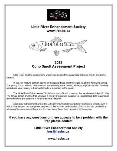 LRES Smolt Sign