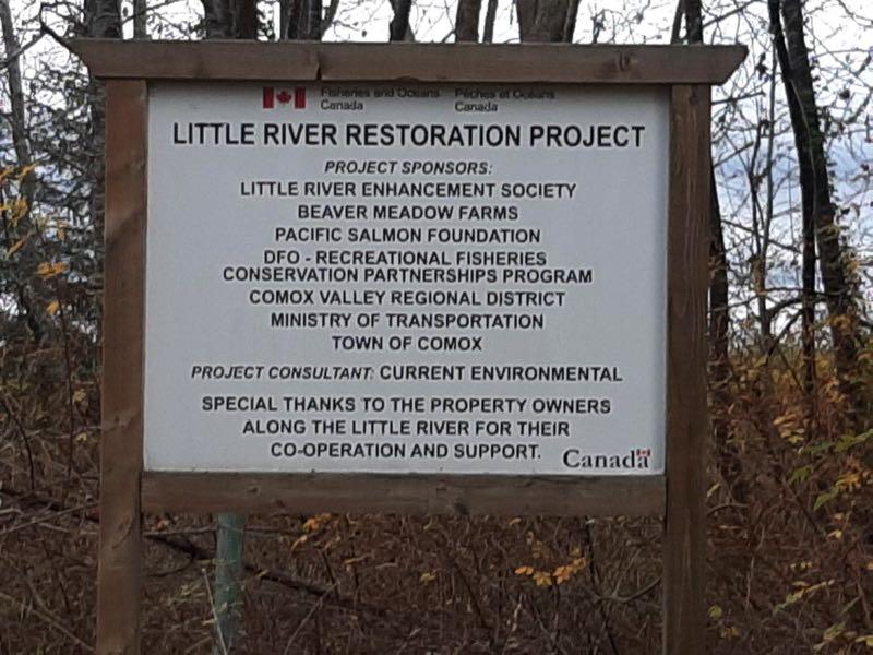 Little River Restoration Project Sign